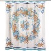 Classic Nautical Seashell Shower Curtain in White for Your Traditional Bathroom