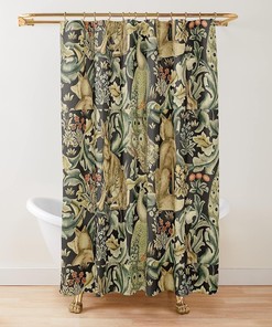 Classic Pattern Forest Fabric Shower Curtain - Timeless Bathroom Elegance