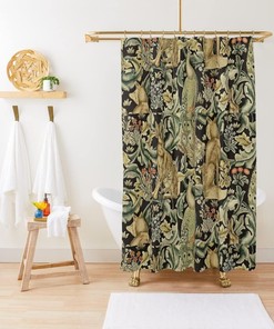 Classic Pattern Forest Fabric Shower Curtain - Timeless Bathroom Elegance