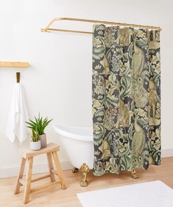 Classic Pattern Forest Fabric Shower Curtain - Timeless Bathroom Elegance