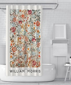 Classic Retro Landscape Painting Shower Curtain - William Morris Art Print