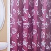 Classic Seashell Shower Curtain with Panache Brown Color for Bathroom Decor