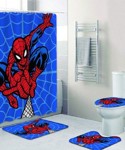 Classic Spider-Man Bathroom Shower Curtain Pad for Fans of the Hero