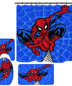Classic Spider-Man Bathroom Shower Curtain Pad for Fans of the Hero