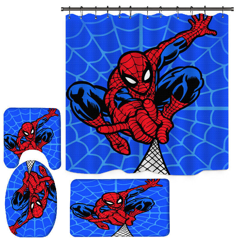 Classic Spider-Man Bathroom Shower Curtain Pad for Fans of the Hero