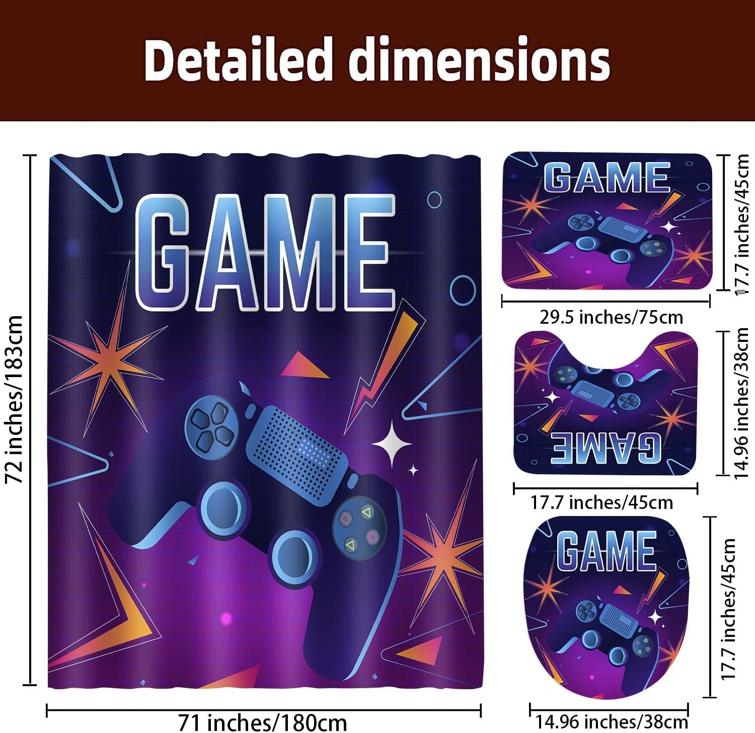 Classic Video Game Shower Curtain For A Retro Bathroom Decor, Geeky Bathroom Accessories - Image 2