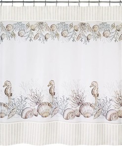 Classic White Avanti Shower Curtain - Destin Collection Bathroom Accessory