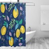 Classy Lemon Pattern Print Shower Curtain for Bathroom Decoration