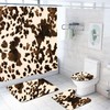 Classy Leopard Print Shower Curtain Waterproof Fabric Bath Curtain For Bathroom Decoration