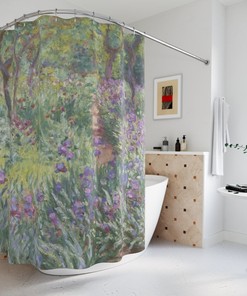 Claude Monet'S Artist Garden Shower Curtain For Artistic And Colorful Bathroom Decor