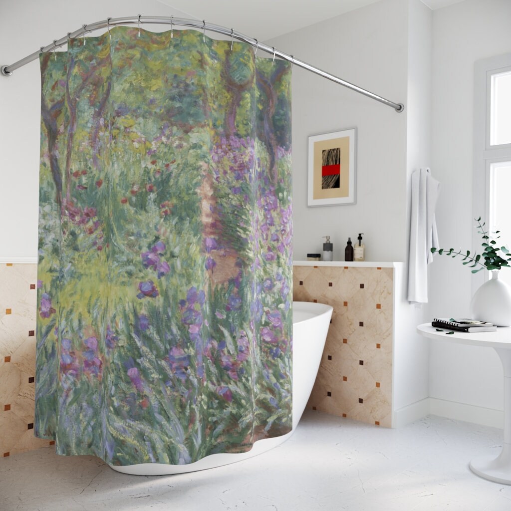 Claude Monet'S Artist Garden Shower Curtain For Artistic And Colorful Bathroom Decor