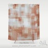 Clay Curtain Pastel Geometric Pattern Shower Curtain for Soft Earth Tone Southwest Bath Decor