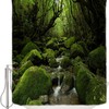 Clean Stream Green Forest Shower Curtain For A Nature-Inspired Bath