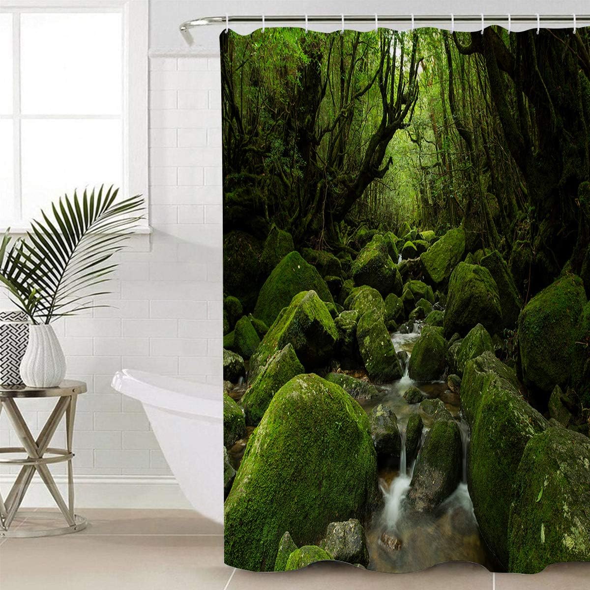 Clean Stream Green Forest Shower Curtain For A Nature-Inspired Bath - Image 4