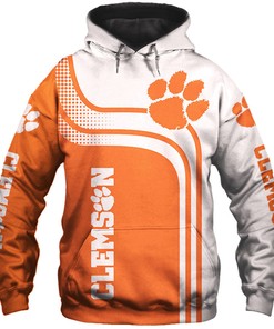 Clemson Tigers 3D Pullover And Zip Up Hoodie All Over Print 3D Gifts For Fans