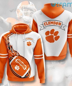 Clemson Tigers All Over Print 3D Football Hoodie