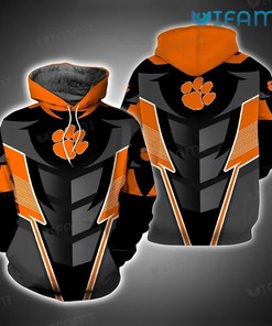 Clemson Tigers Armor 3D Hoodie With Clemson Logo
