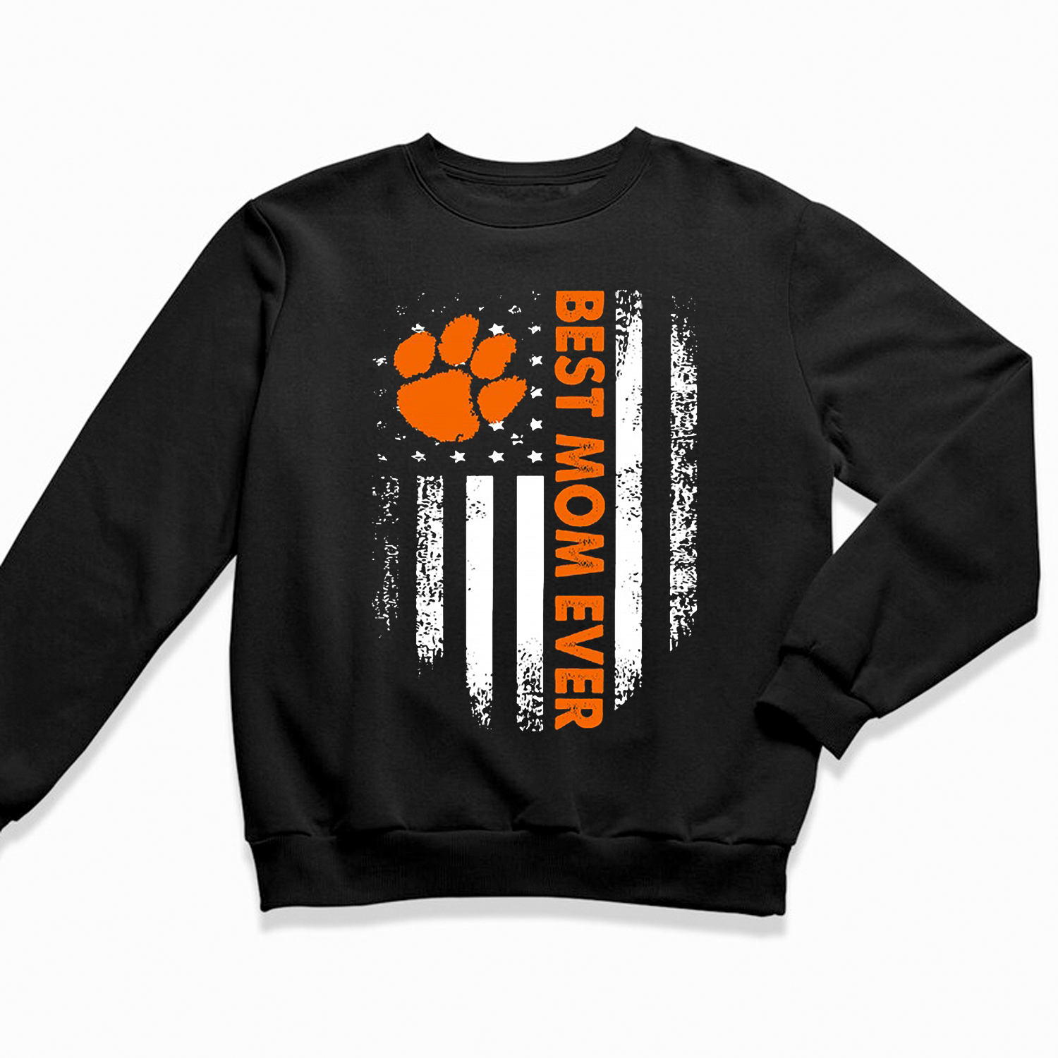 Clemson Tigers Best Mom Ever - American Flag T-Shirt Hoodie Sweatshirt for Fans