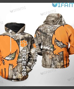Clemson Tigers Camo Veteran Hunting 3D Hoodie With All Over Print Graphic