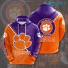 Clemson Tigers Classic Logo 3D Hoodie With All Over Print Graphic