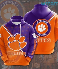 Clemson Tigers Classic Logo 3D Hoodie With All Over Print Graphic