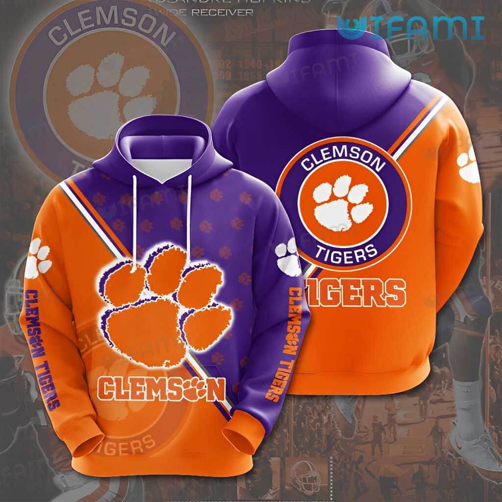Clemson Tigers Classic Logo 3D Hoodie With All Over Print Graphic