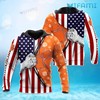 Clemson Tigers Custom All Over Print Hoodie With American Flag Design