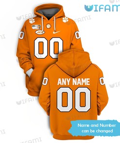 Clemson Tigers Custom Name Number All Over Print 3D Hoodie For Fans