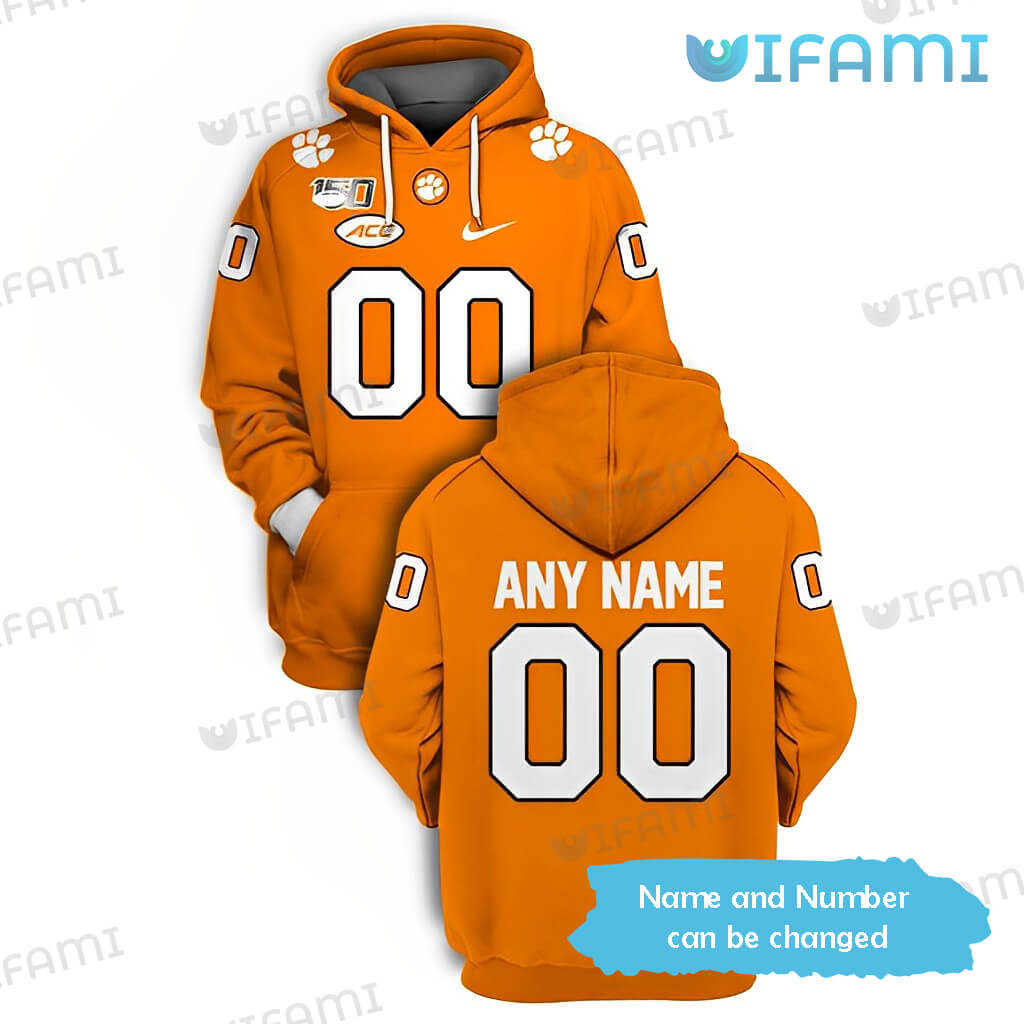 Clemson Tigers Custom Name Number All Over Print 3D Hoodie For Fans