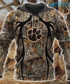 Clemson Tigers Dry Forest 3D Hoodie With Clemson Logo Design