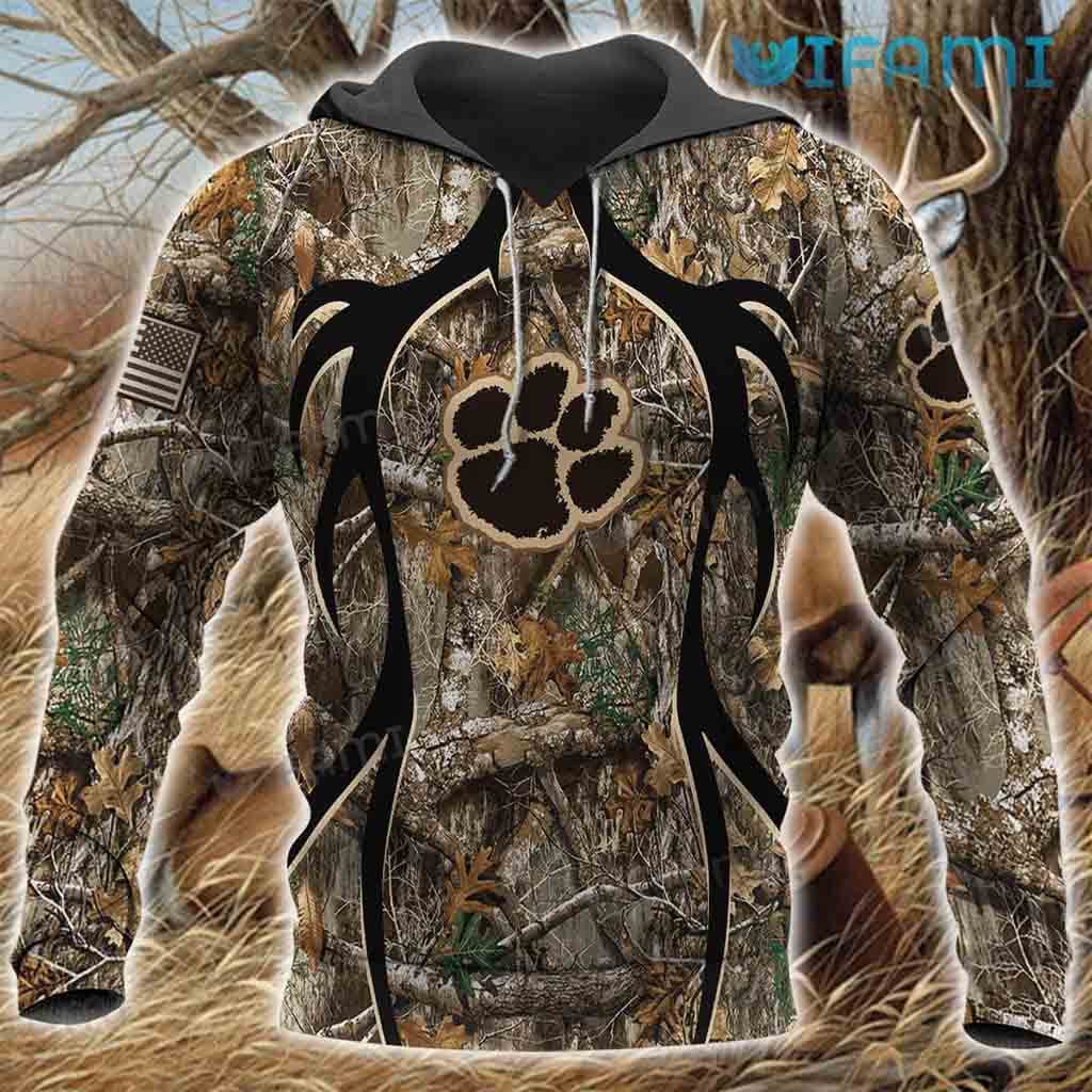 Clemson Tigers Dry Forest 3D Hoodie With Clemson Logo Design