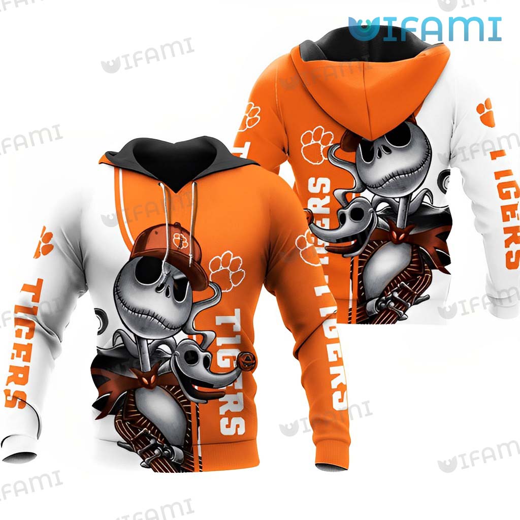 Clemson Tigers Jack Skellington Zero 3D Hoodie For Fans