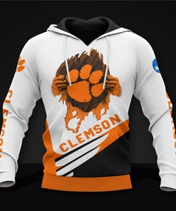 Clemson Tigers Long Sleeve All Over Print Zip Hoodie Gift For Fan 