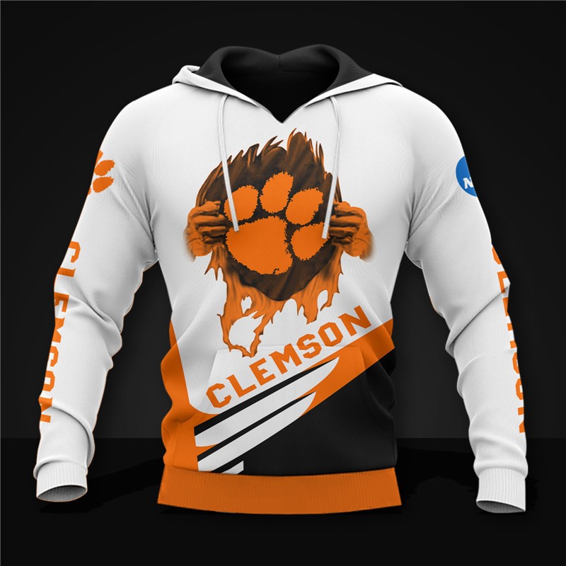 Clemson Tigers Long Sleeve All Over Print Zip Hoodie Gift For Fan