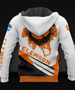 Clemson Tigers Long Sleeve All Over Print Zip Hoodie Gift For Fan