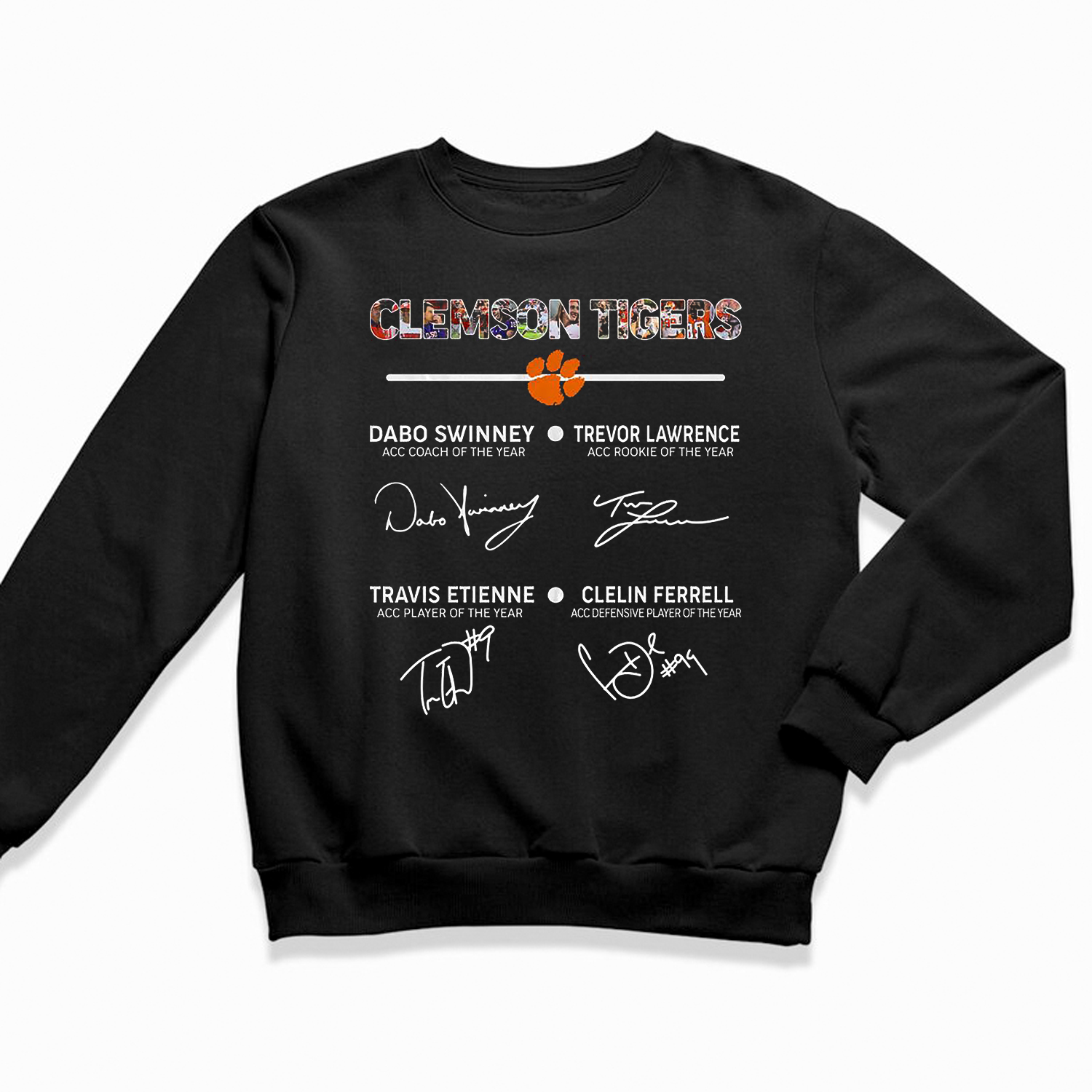 Clemson Tigers NCAA Members Signatures - Perfect T-Shirt Sweatshirt Hoodie for Fans