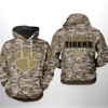 Clemson Tigers Ncaa Camo Veteran 3D All Over Print Hoodie - Zip-Up Hoodie
