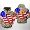Clemson Tigers Ncaa Us Flag Camo Veteran 3D Hoodie - Zip-Up Hoodie