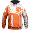 Clemson Tigers Pullover And Zip-Up Hoodies With All Over Print Design