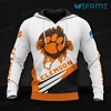 Clemson Tigers Ripping Tearing Through Logo 3D Hoodie