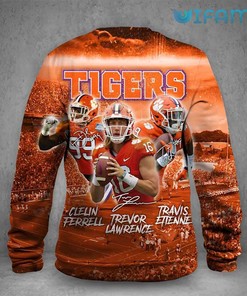 Clemson Tigers Trevor Lawrence Clelin Ferrell Travis Etienne 3D Hoodie