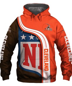 Cleveland Browns 3D Hoodie Pullover All Over Print Zip Hoodie Nfl For Fans