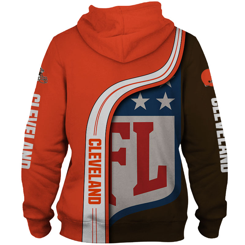 Cleveland Browns 3D Hoodie Pullover All Over Print Zip Hoodie Nfl For Fans