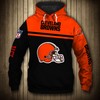 Cleveland Browns 3D Skull All Over Print Hoodie Pullover Zip Hoodie For Fans