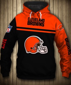 Cleveland Browns 3D Skull All Over Print Hoodie Pullover Zip Hoodie For Fans