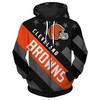 Cleveland Browns 3D Striped Banner Zip Hoodie - Gifts For Fans With Custom All Over Print 