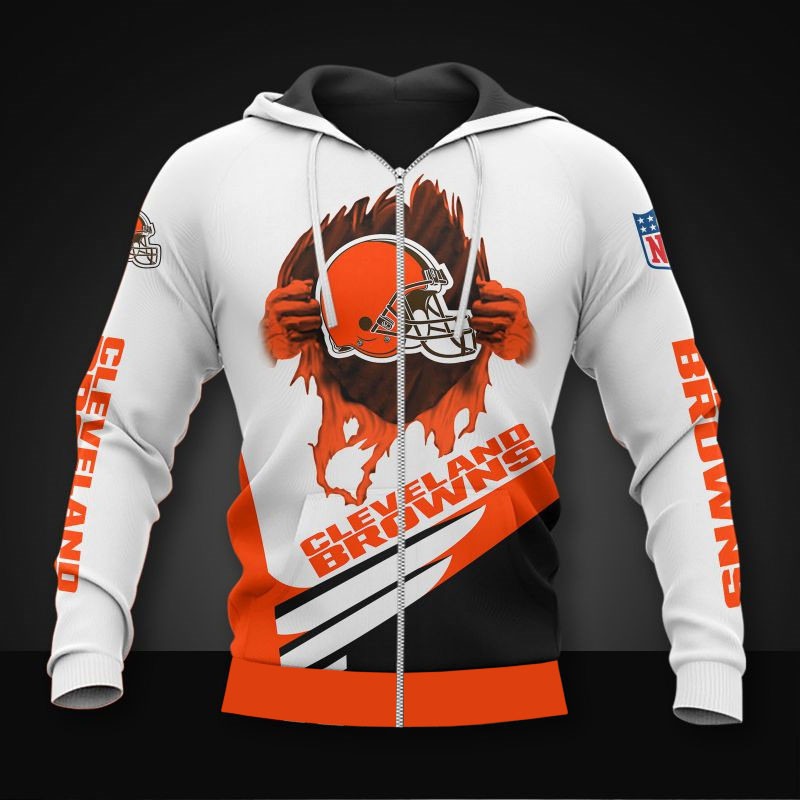 Cleveland Browns All Over Print Cool Graphic Hoodie Gifts For Fans