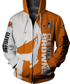 Cleveland Browns All Over Print Hoodie Skull Printed Gifts For Fans