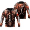 Cleveland Browns All Over Print Skull Hoodie Background Smoke Gifts For Fans