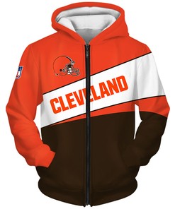 Cleveland Browns All Over Print Zip Hoodie